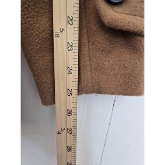 Lands End Coat Womens M Double Breasted Brown Wool Blend Winter Old Money Classy - Picture 8 of 9